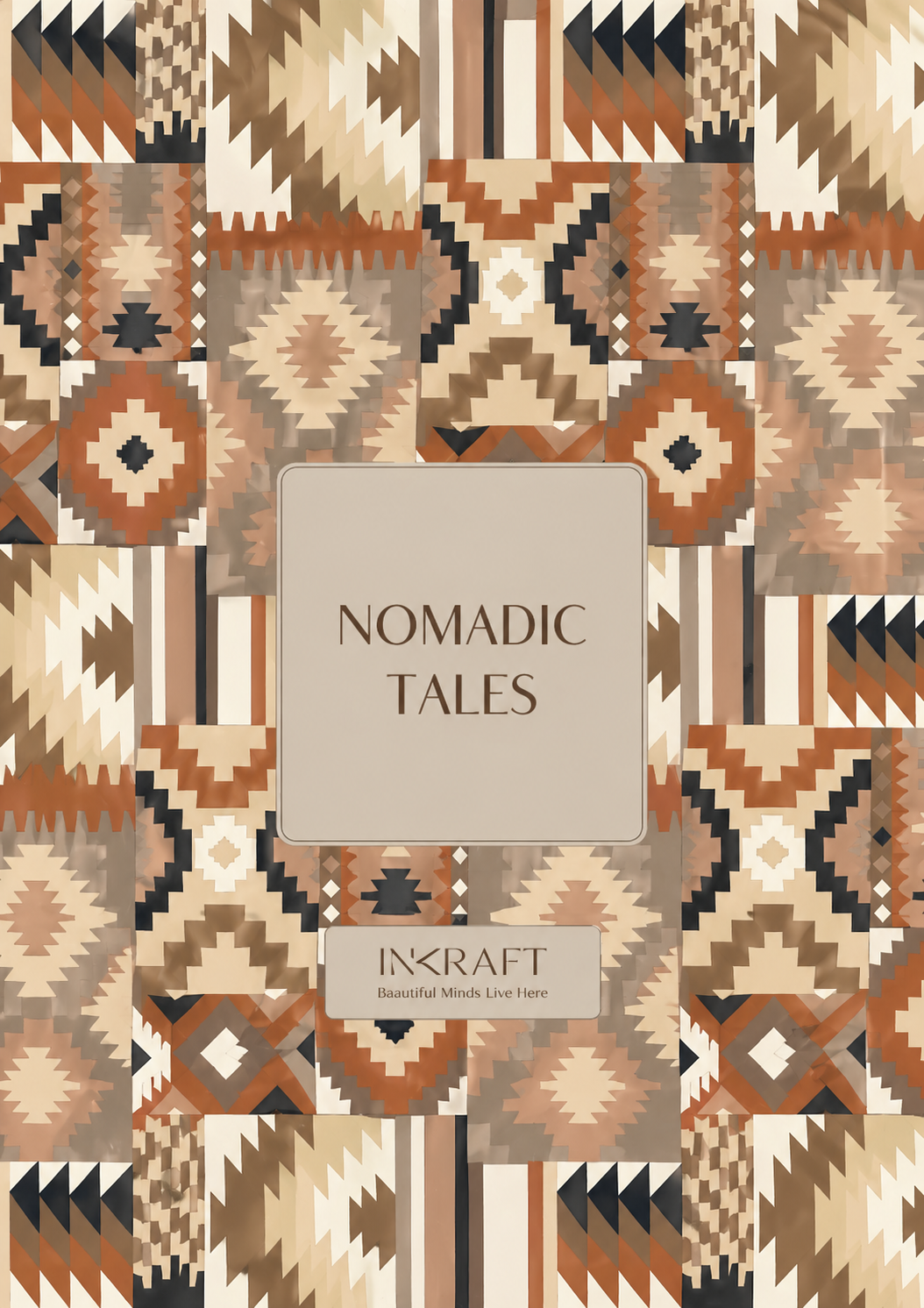 Geometric patterns with earthy tones.