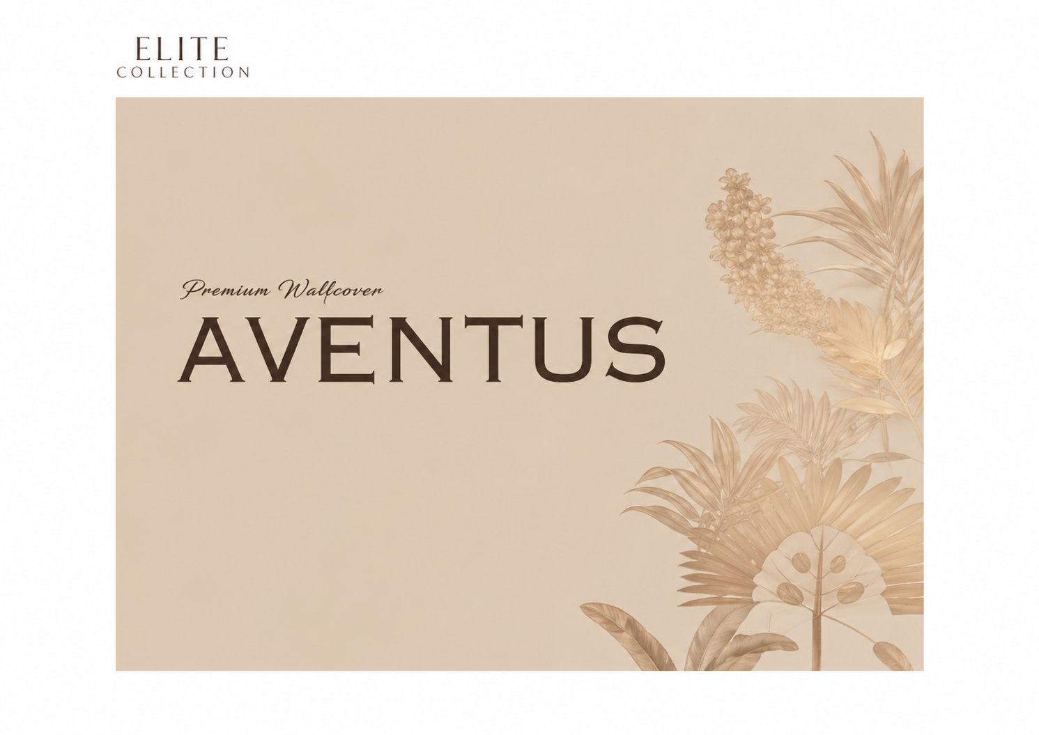 Elegant wallcovering design with text